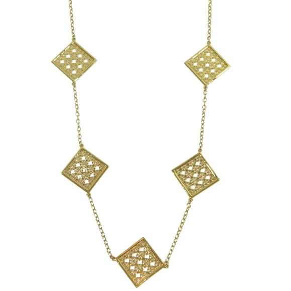 TORY BURCH • Perforated Logo Rotary Necklace - Picture 1 of 8